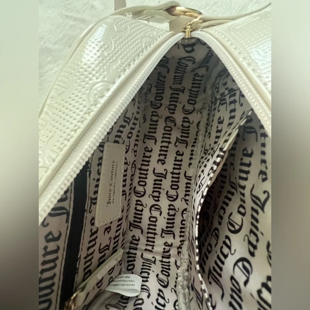 Juicy Couture Cream Crossbody Bag with Embossed Logo, NWT